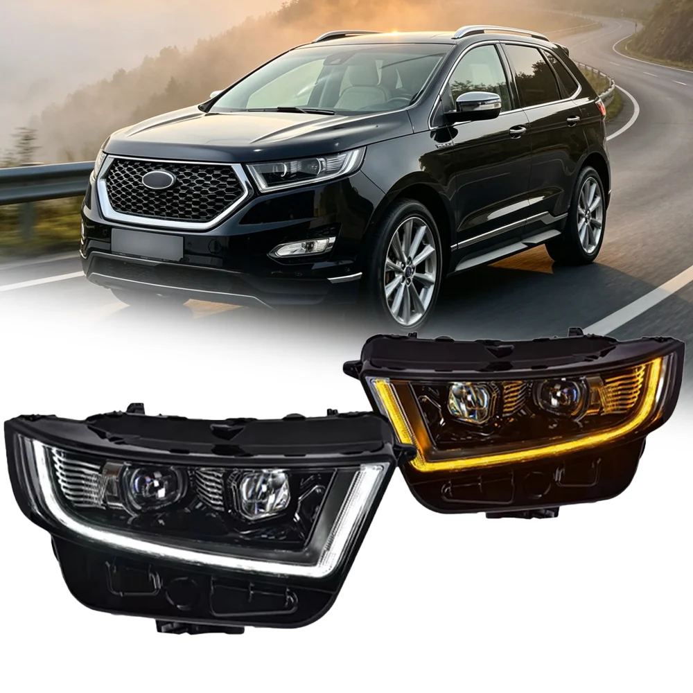 

TYPY Car Headlights For Ford Edge 2015-2019 LED Car Lamps Daytime Running Lights Dynamic Plug And Play Car Accessories
