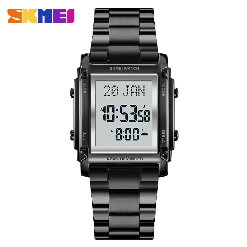 SkmeiSquare Мужские часы Закладка Подсказка о направлении Многофункциональные электронные часы Электронные часы