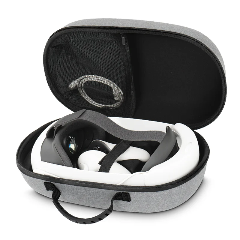 

Hard EVA Travel Storage Case Carrying Box for Meta Quest 3S/Meta Quest 3 Elite Strap VR Glasses Zipper Bags For VR Accessories