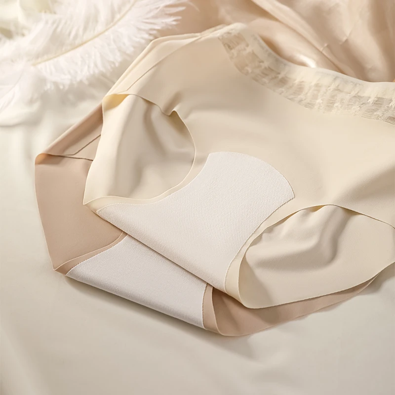 Mutandine sportive senza cuciture per donna Set di mutandine da donna alla moda Confezione di biancheria intima da donna Lingerie di seta ghiacciata Slip sexy Mutande di pizzo