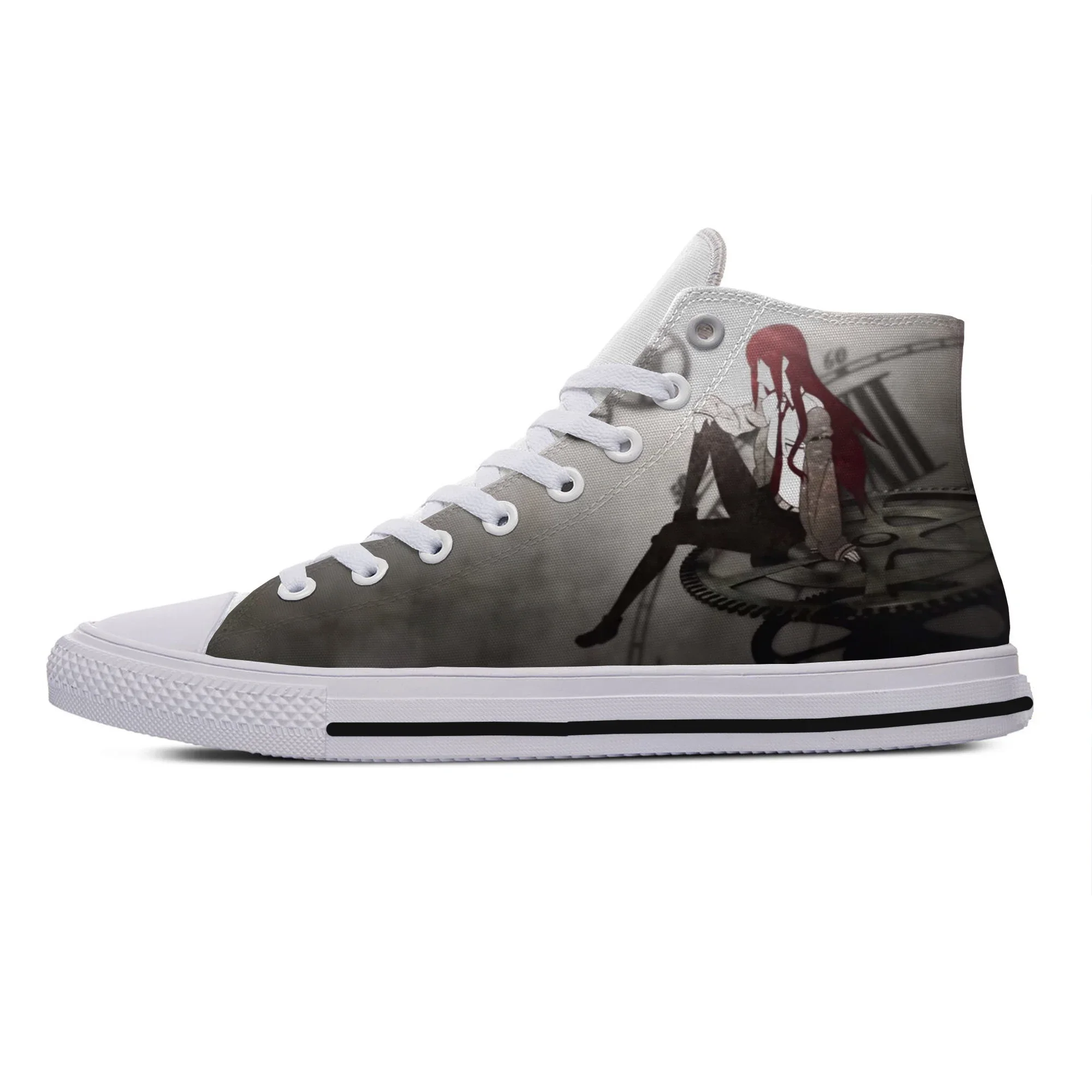 

Hot Cool Fashion Cartoon High Quality Sneakers Handiness Casual Shoes Men Women Anime Steins Gate Classic High Help Board Shoes