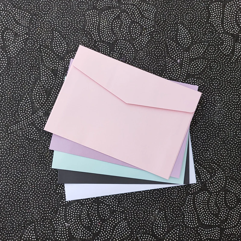 50pcs Envelope Kraft Paper Colour 175X125mm Wedding Invitations Business Supplie Postcard Giftbox Packaging Storage Stationery