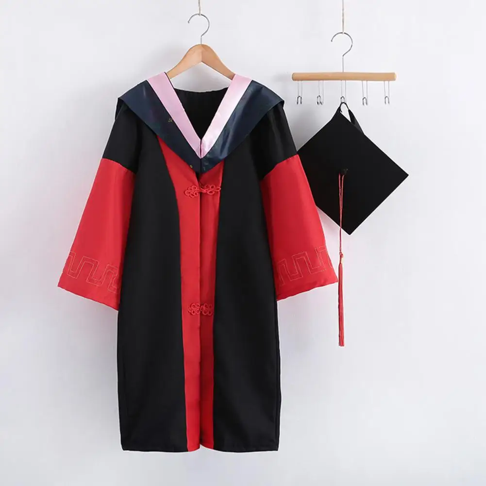 1 Set Graduation Uniform Anti-deformed Breathable Polyester Elegant Festive Academic Uniform for Unisex