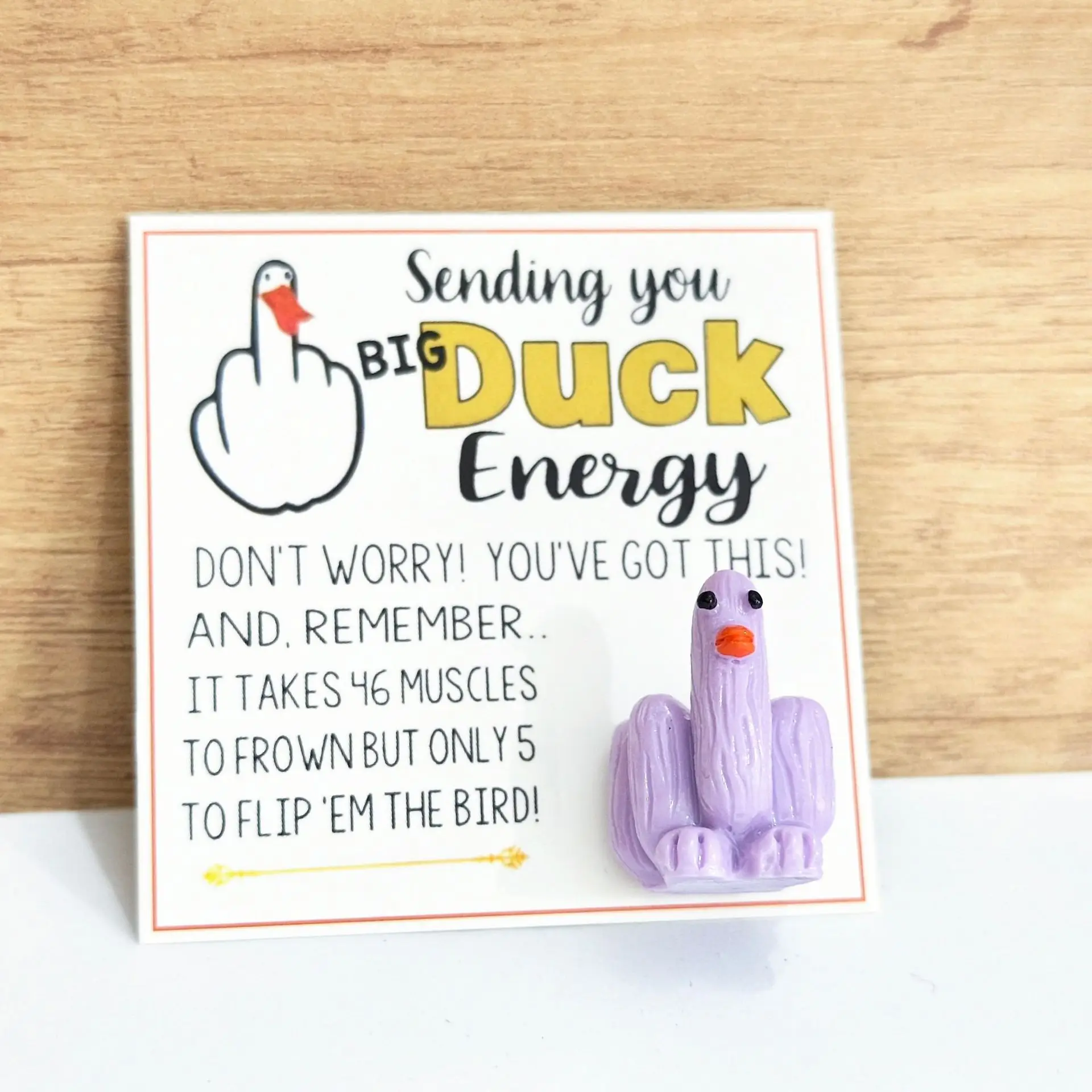 1pc Mini Middle Finger Duck Card Gift Christmas Halloween decoration handmade gift bag for loved ones and friends