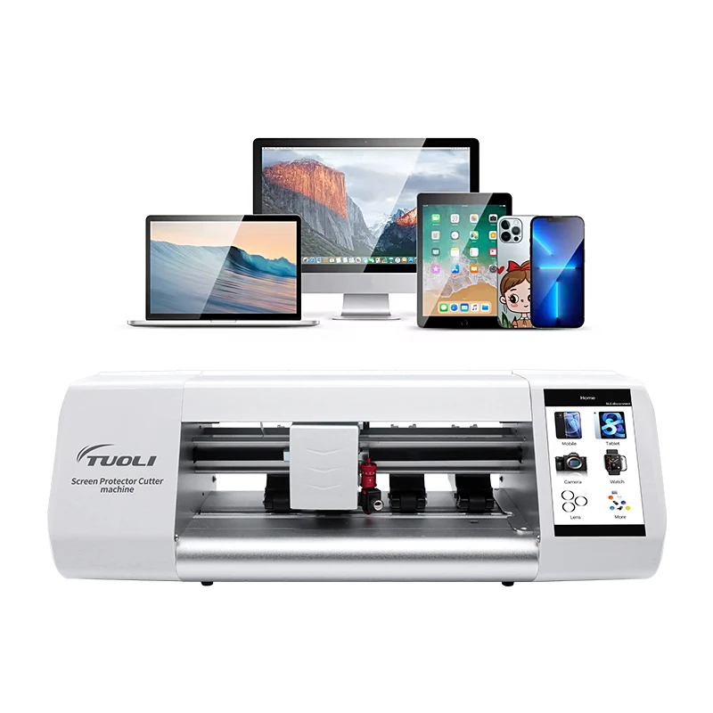

TuoLi Manufacturer Unlimited Mobile Phone Tpu Hydrogel Film Sheet Plotter Back Skin Cutter Screen Protector Cutting Machine