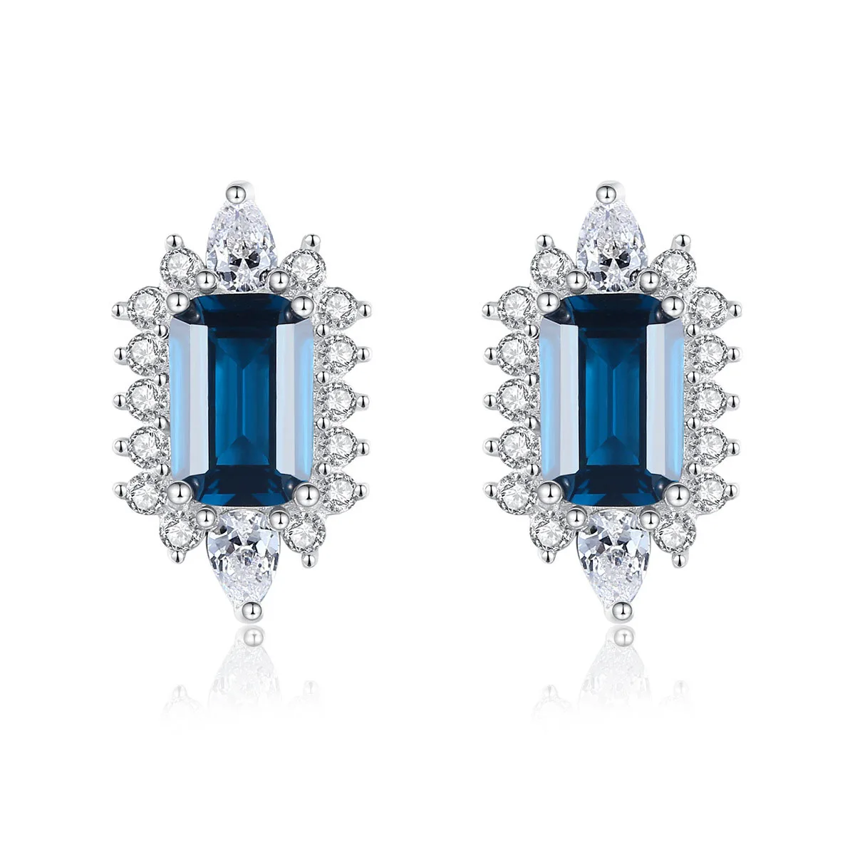 

Vintage S925 Sterling Silver Earrings Stud Earrings Fine Jewelry Fashion Square Aaccessories Earring For Women Weddings