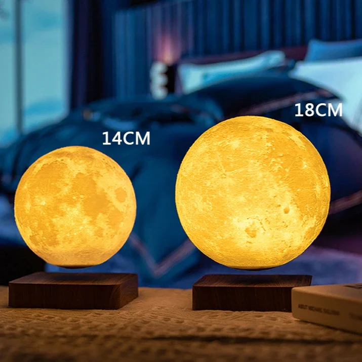 Magnetic Levitation Moon Lamp Romantic Light Floating 3D Printing Moon Lamp Home Magnetic Levitation Ornament