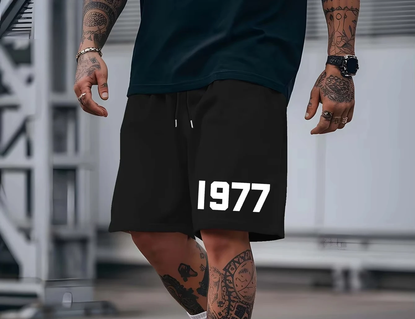 

Men's 2026 New Hot Summer Solid Color Shorts Casual Beach Swim Shorts Outdoor Sports Shorts Vacation Style Drawstring Beach