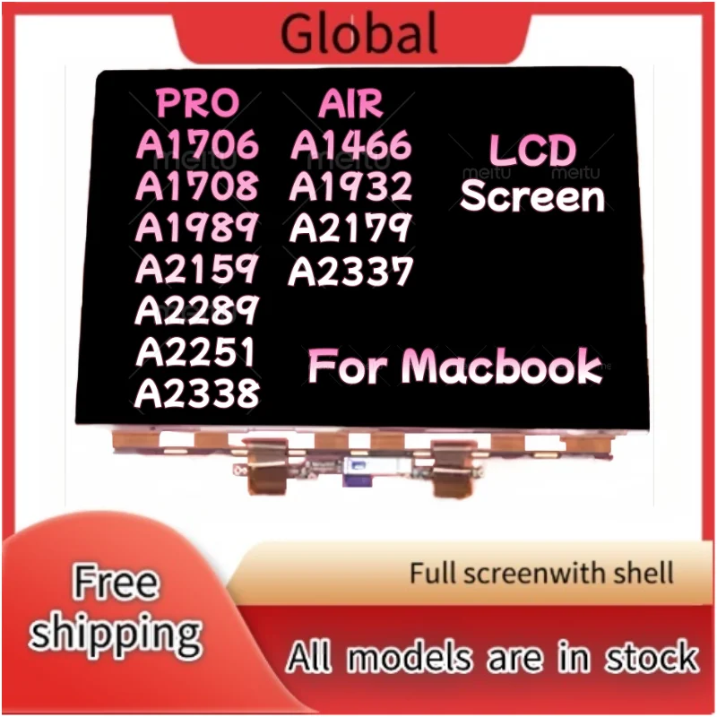 Оригинальный ЖК-дисплей для Macbook A1706 A1708 A1989 A2159 A2251 A2289 A2338 A3241 A3240 A1466 A1932 A2179 A2337 A2681