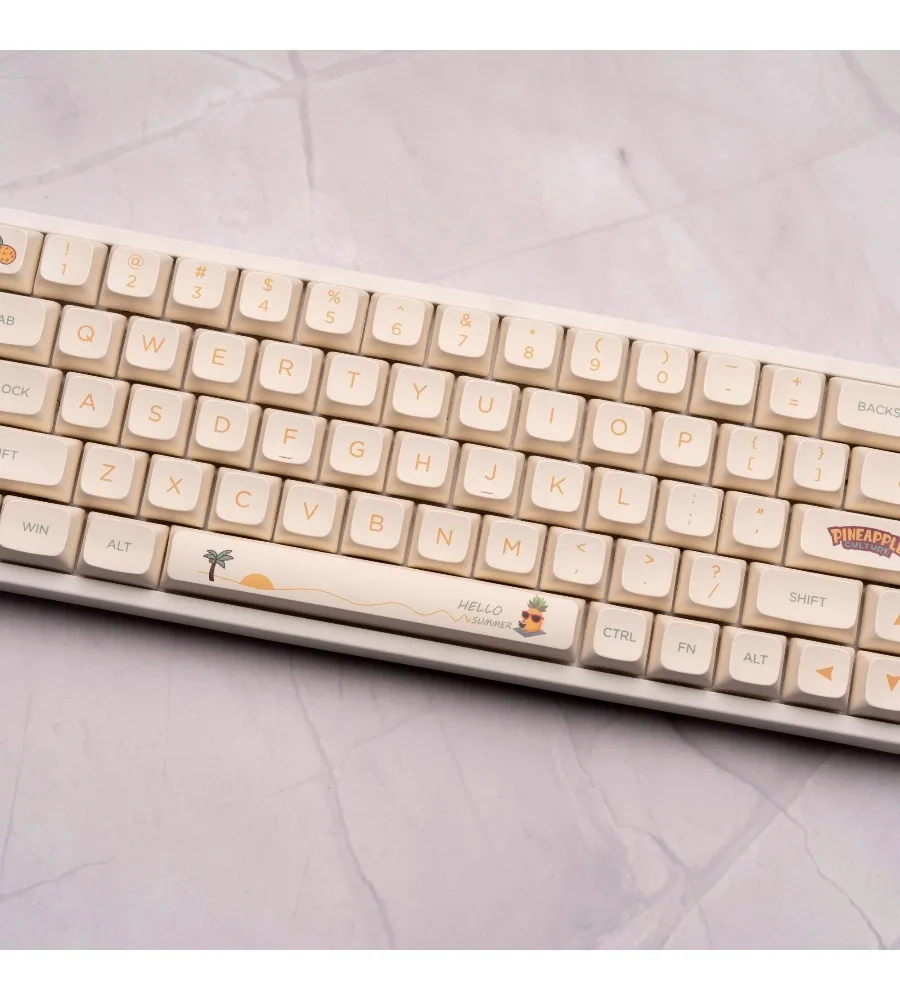 Pineapple theme XDA height PBT sublimation keycap simple fresh and comfortable