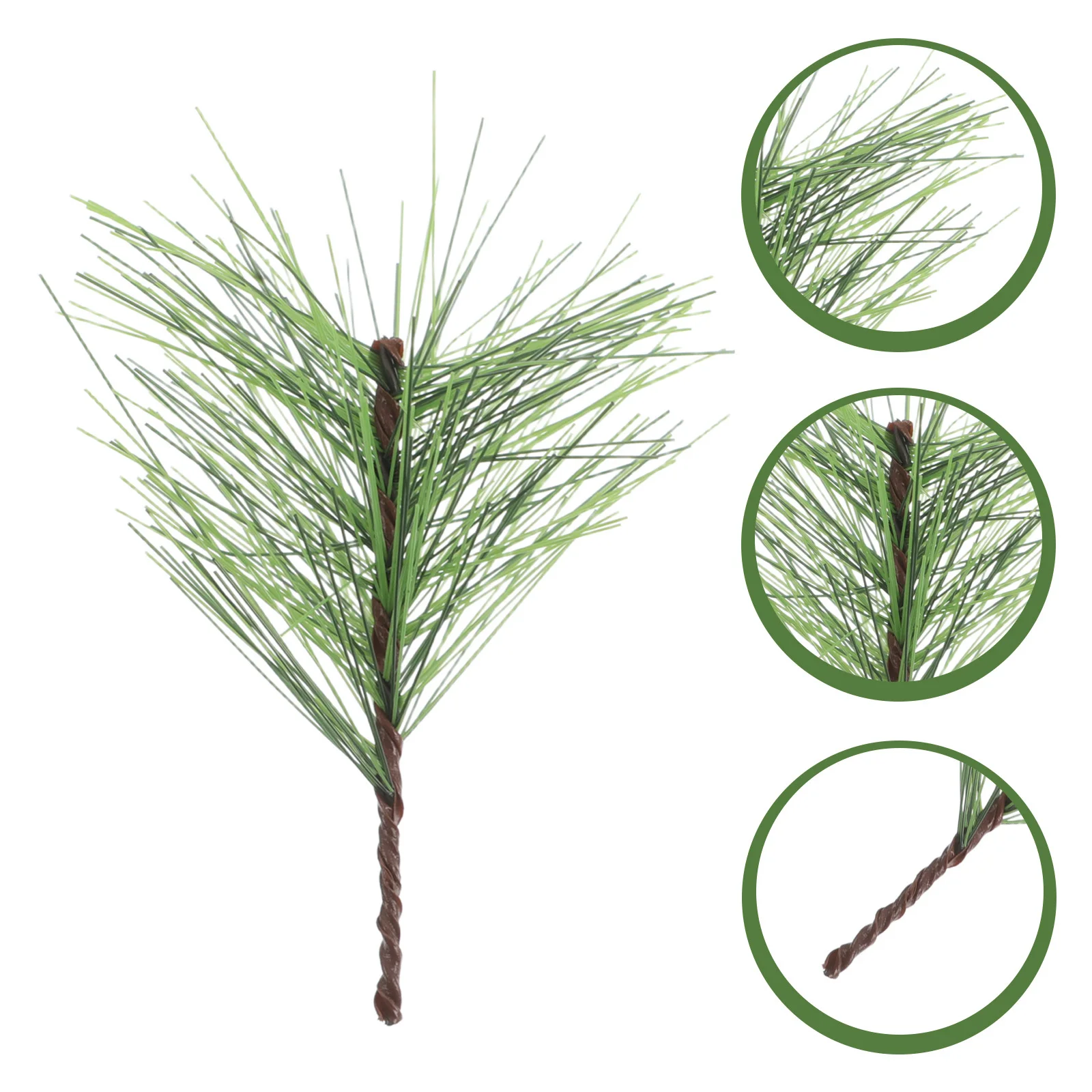 

Small Pine Branches for Crafts Realistic Artificial Green Needles Faux Stems Garland Greenery