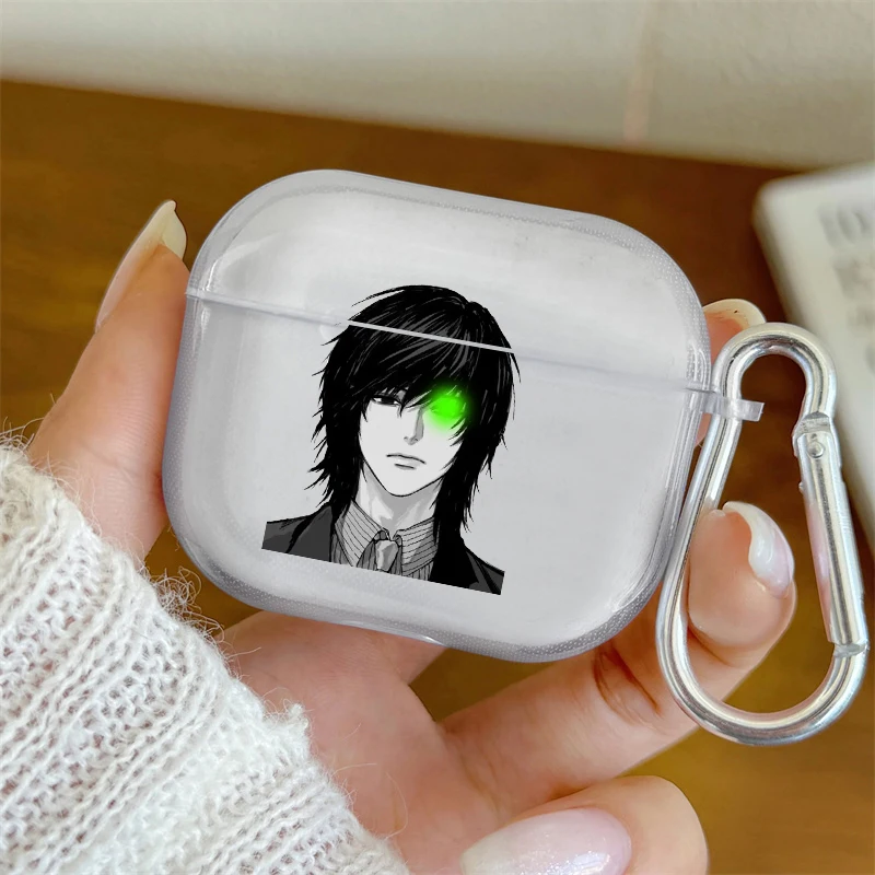 Japan Anime Mikami Teru Death Note Case Soft silicone TPU Case For AirPods 4 Pro 1 2 3 Clear Transparent Bluetooth Earphone Case view 5