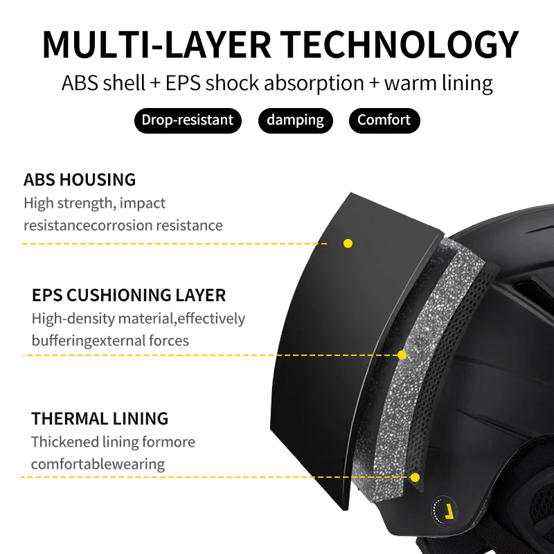 Horntour nuevo casco de esquí antiimpacto ciclismo esquí Snowboard casco deportivo con gafas antiniebla casco de seguridad para deportes al aire libre para adultos