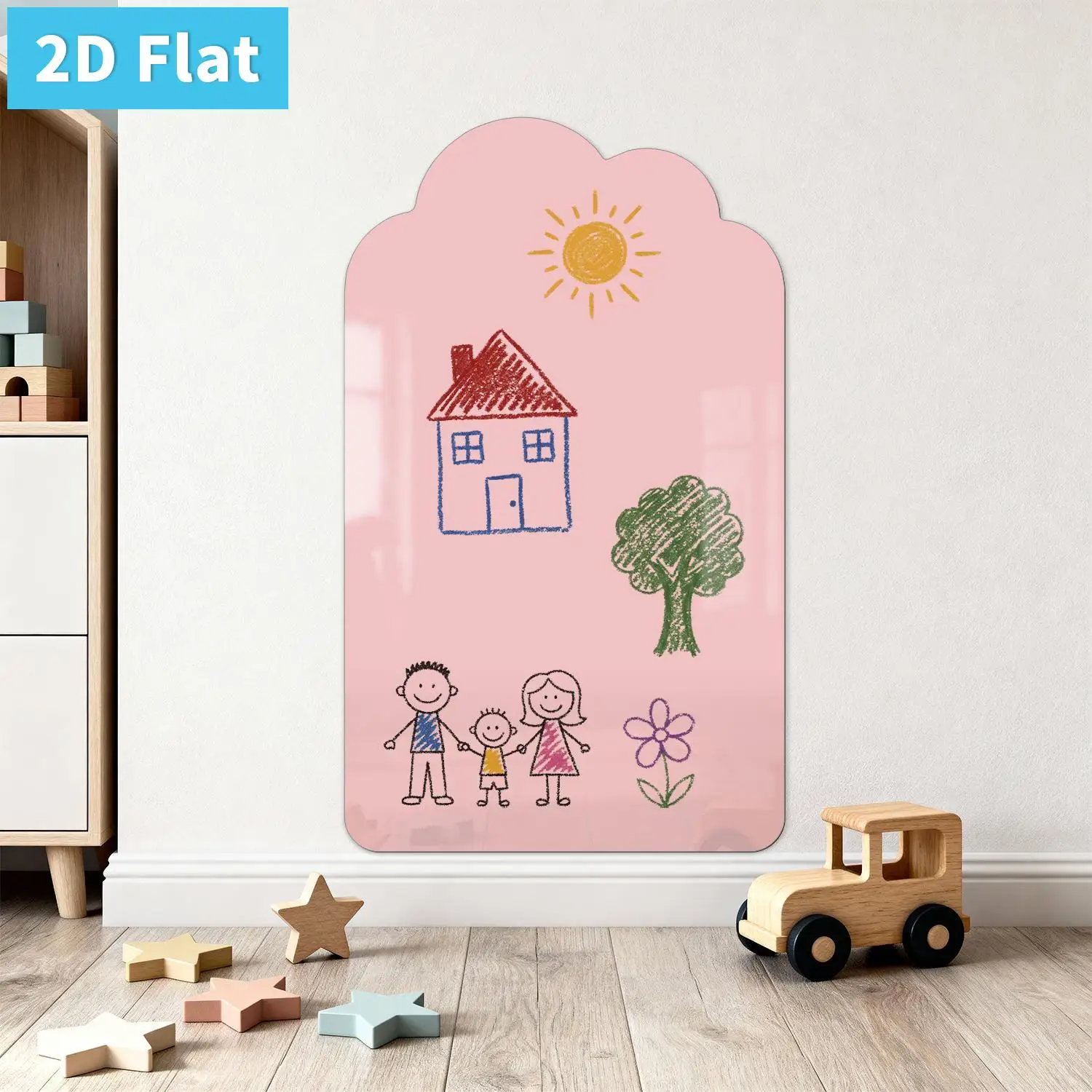 1 Piece 2D Flat Removable Magnetic Whiteboard Wall Sticker, Wipeable and Residue-Free Teaching Board, 40*67CM/60*100CM