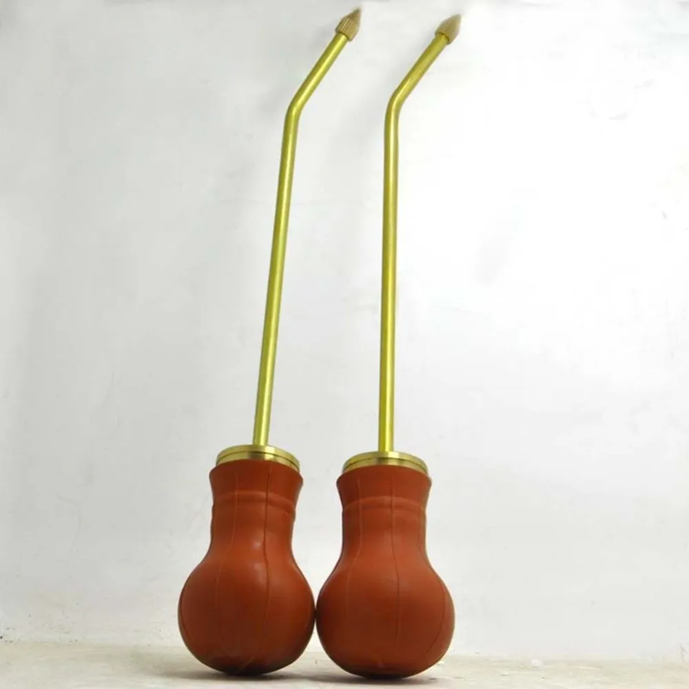 Manual squeeze Bulb Duster Brass Tube Rust Proof Insecticide Applicator Long Bent Lasting Pesticide Dispenser Pest Control