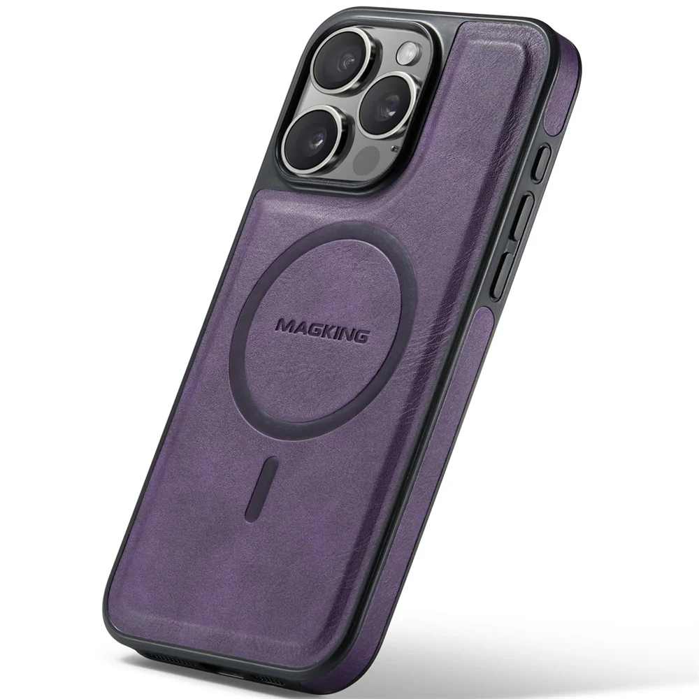1PC Premium Magnetic PU Leather Case for  iPhone 17e 16 15 14 13 12 ProMax 17 Pro Max Shockproof Cover