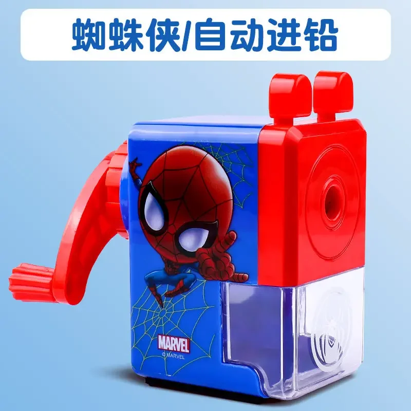 Marvel Spiderman New Cute Boy Fashion Personalized Animation Creative Student Pencil Automatic Lead-in Non-Slip Pencil Sharpener