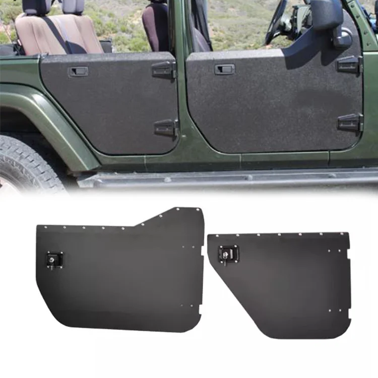 Spedking 2/4 aluminium kualitas tinggi setengah pintu dengan cermin untuk jeep wrangler Jk