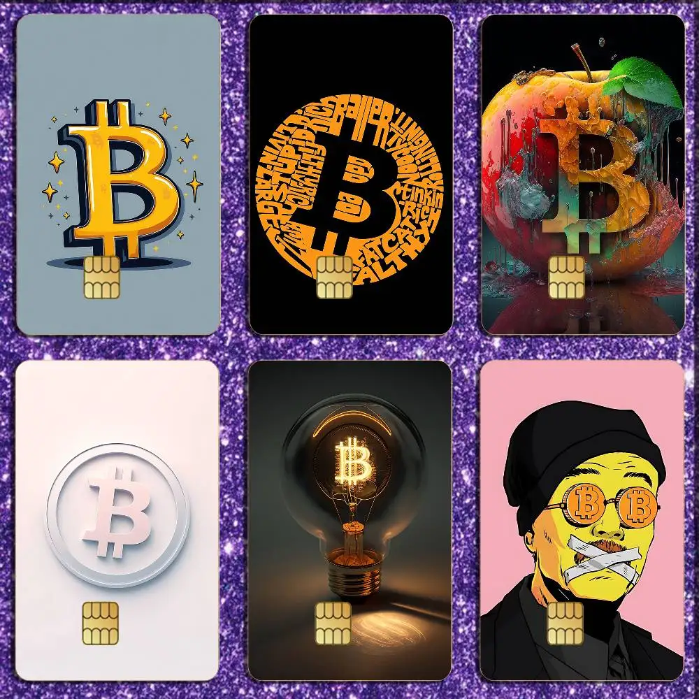 

Bitcoin Cryptocurrency Btc Credit Card Skin Stickers for Bank Card Bus Metro Card Sticker Waterproof Women Gift