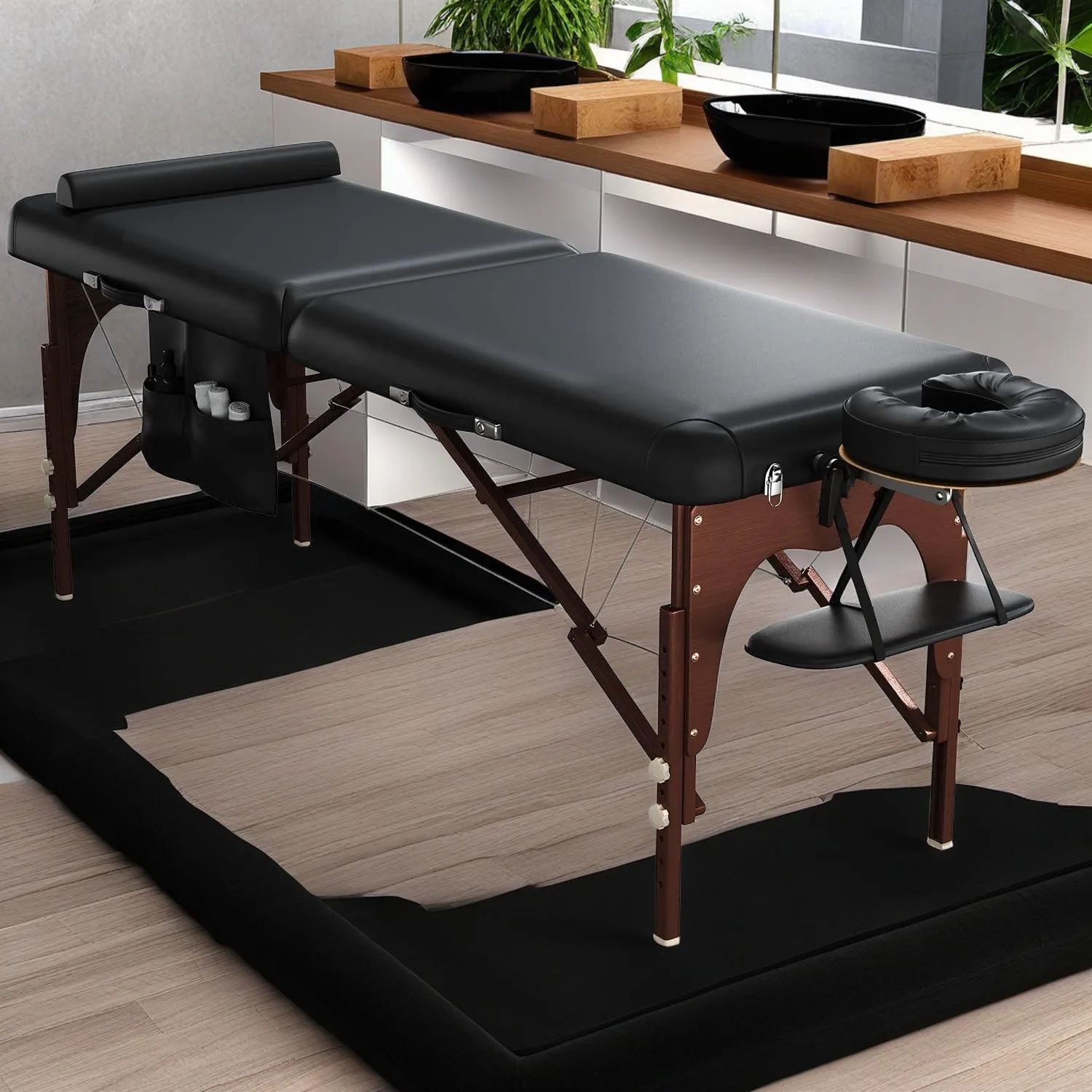 New Design Salon Furniture Hairdressing Set Equipment Beauty Wooden Portable Facial Bed