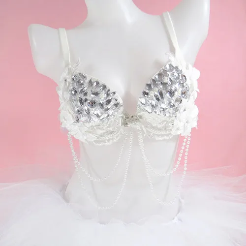 

LED Light Sequin Bra Women's Stage Performance Costume Bar DJ Drill Music Festival Outfit Glowing ort Skirt