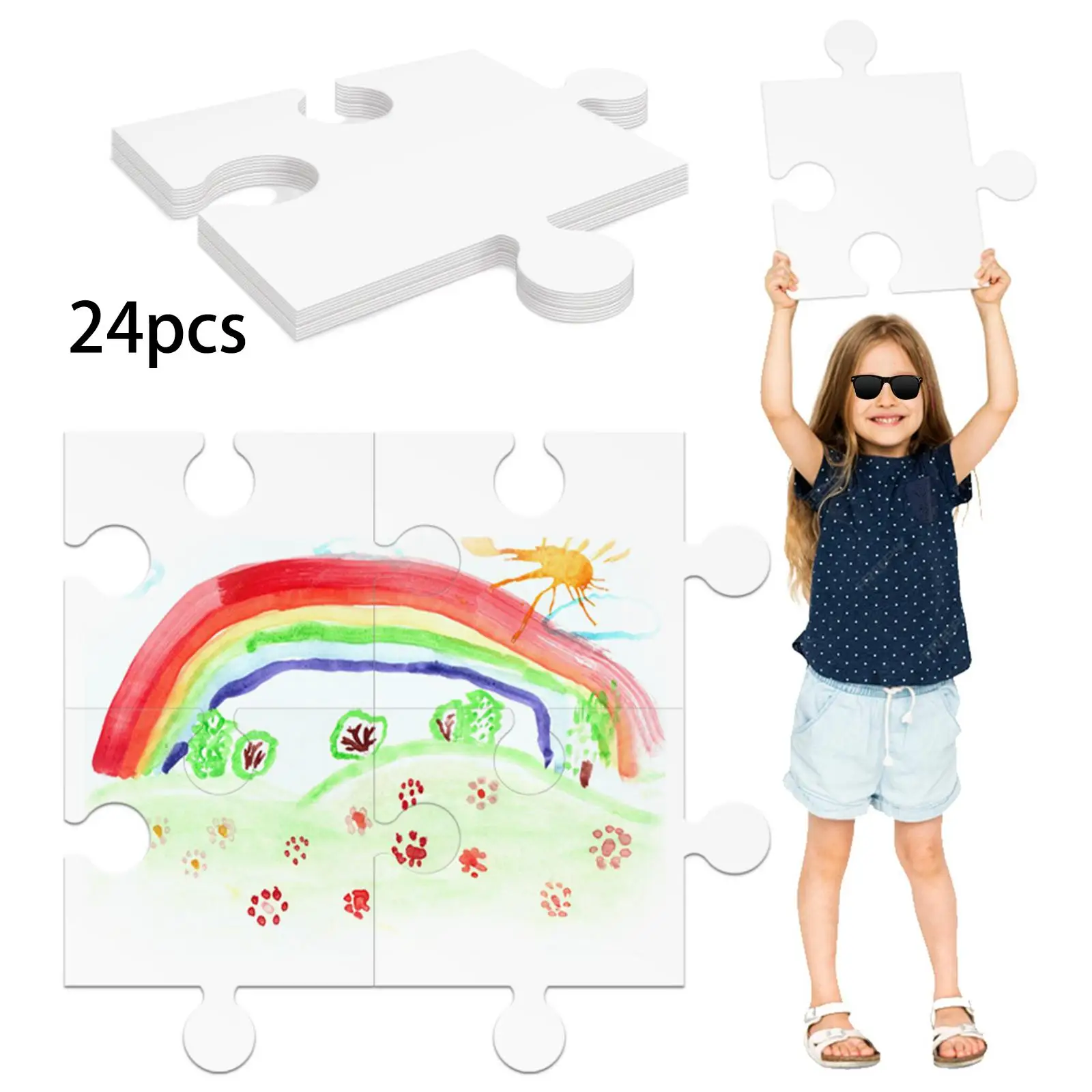 24 Pezzi di Puzzle Bianchi in  - Puzzle Blank White recensione e prezzo