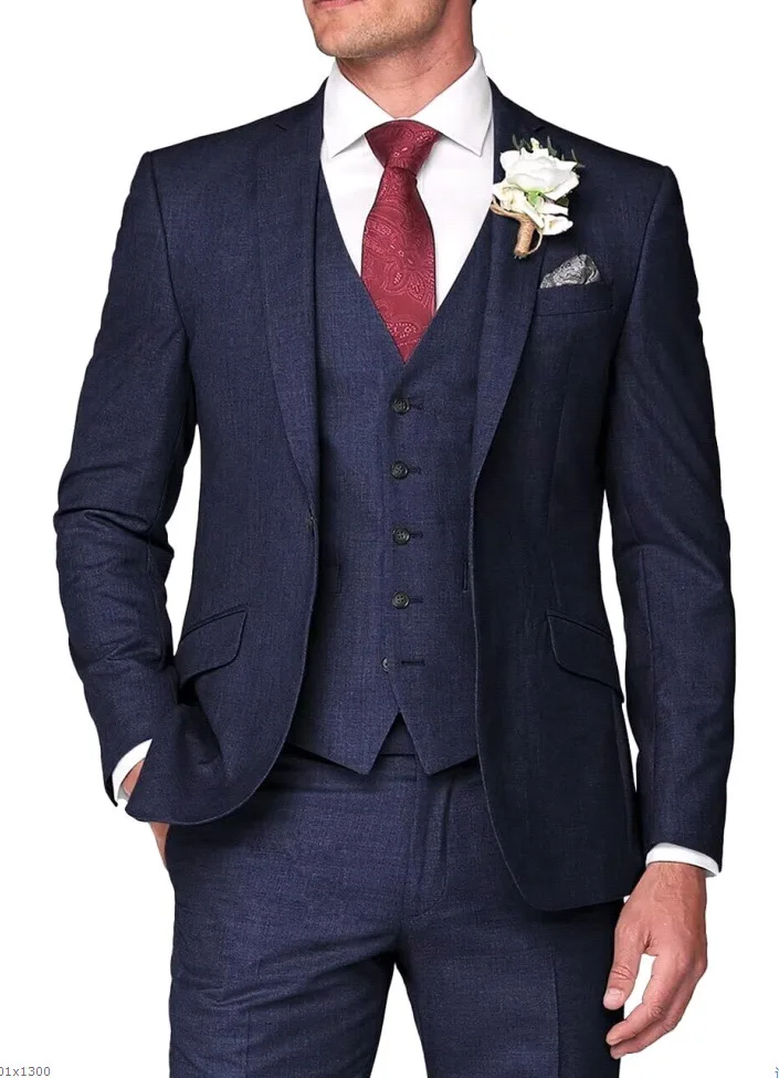 Trajes informales H120 para hombre, trajes ajustados para Banquete de negocios, trajes de padrino de boda, trajes de tres piezas, primavera y otoño, nuevos