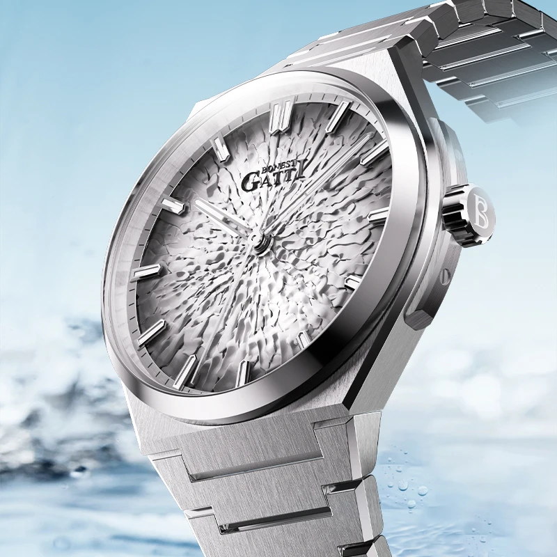 

Мужские автоматические часы Tourbillon Fashion Grey из нержавеющей стали, водонепроницаемые, класса люкс, для бизнеса, новинка 2026 года