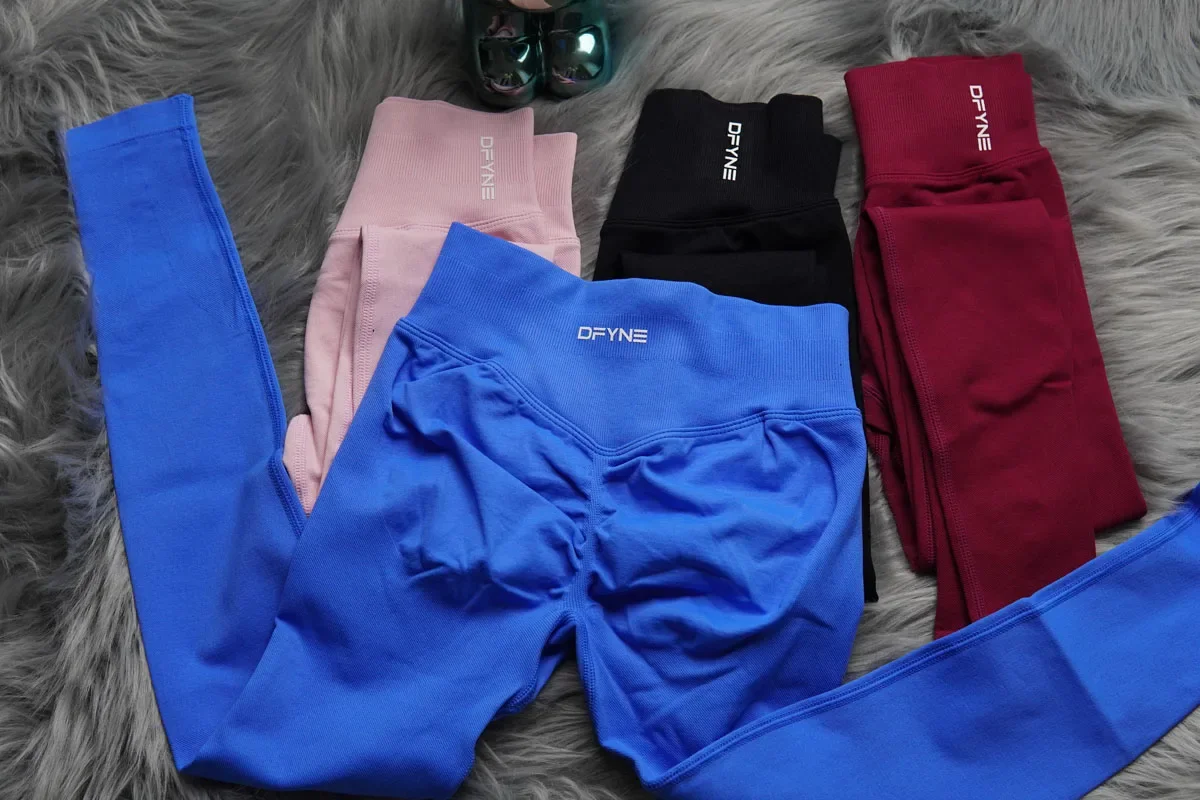 Impact Legginigs With Logo Women Low Ribbed Band Scrunch Bum Club Legging High Stretch Seamless Gym Tights Workout Sports Tights