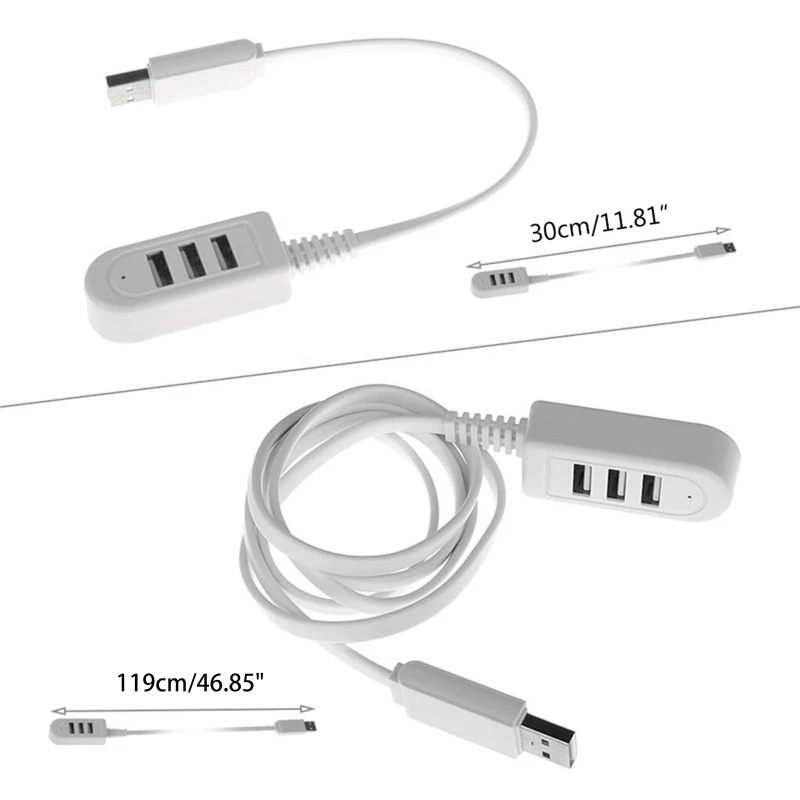 3-poorts USB 2.0 Hub Draagbaar Compact voor PC Laptop Notebook Desktop