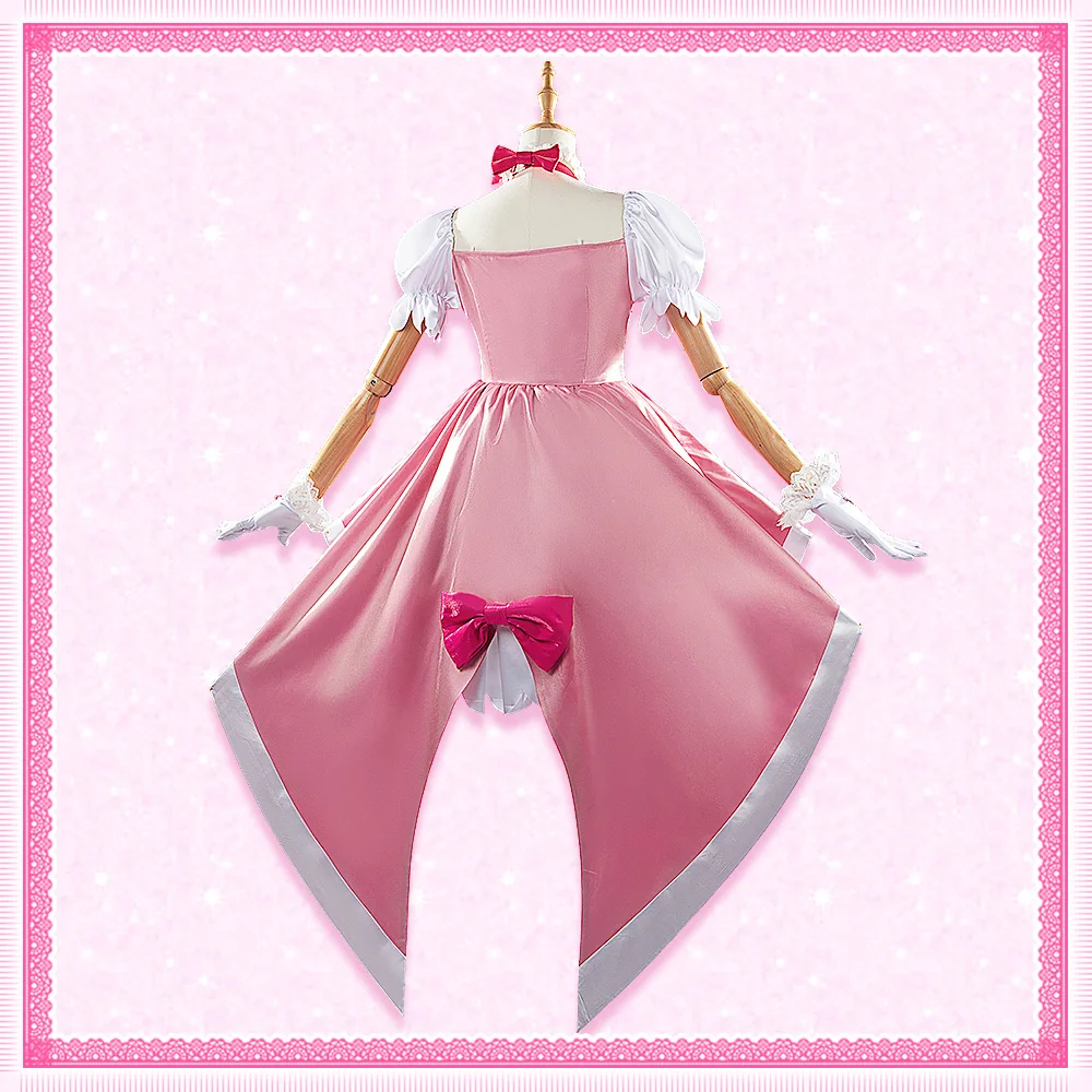 Go! Princess Pretty Cure Cure Flora Cosplay Costume Lovely Girl Pink Dress Uniform  Halloween Party Role Play Outfit