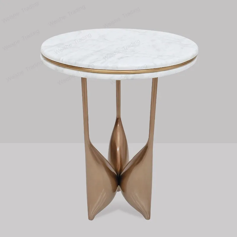 Side mobile living room round table small coffee table creative, light luxury high-end corner