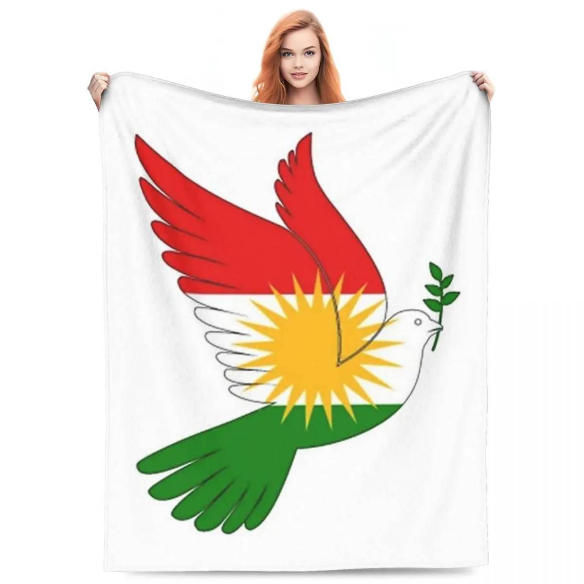 

Kurdistan Kurdish Flag Blanket Fleece Sofa Portable Throw Blankets for Couch Bedding Office Throws Bedspread Quilt