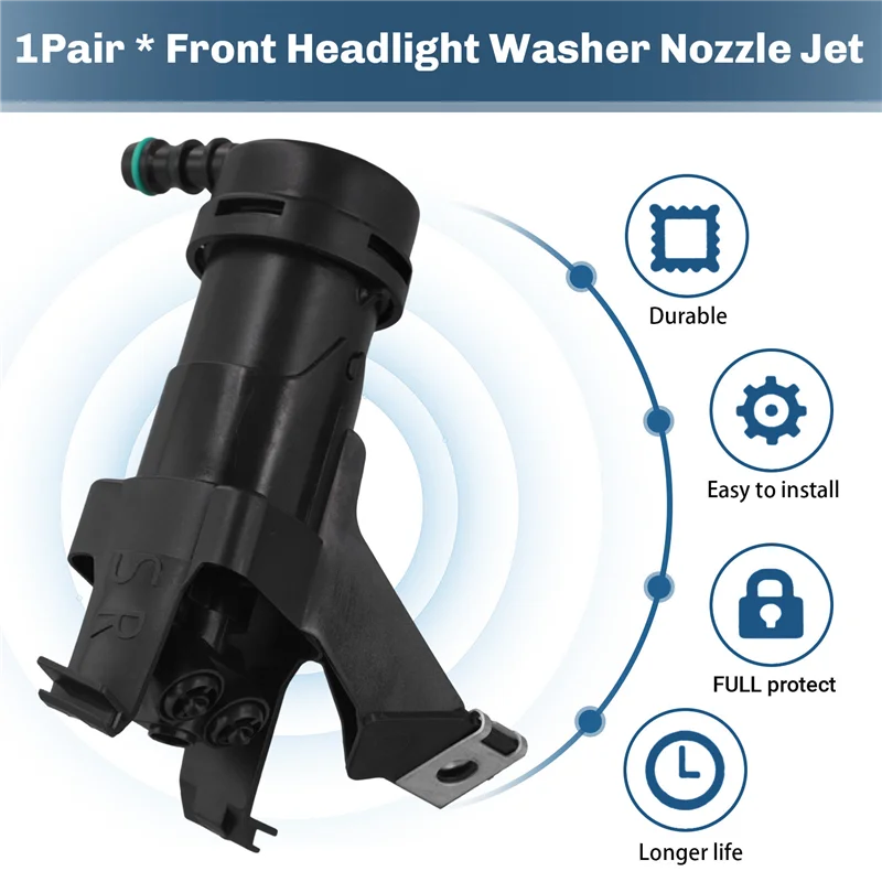 

ABTC-1Pair Car Front Headlight Washer Sprayer Jet 28642-KA60A 28641KA60A For Nissan Teana 2011-2013 Headlamp Nozzle Jet