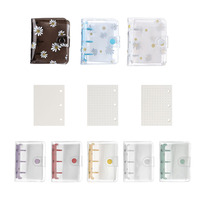 Creative 3 Hole Loose-leaf Refill Notebook Cover Mini File Folder Hand Account Diary Ring Binder Inner Pages Diary Book Portable