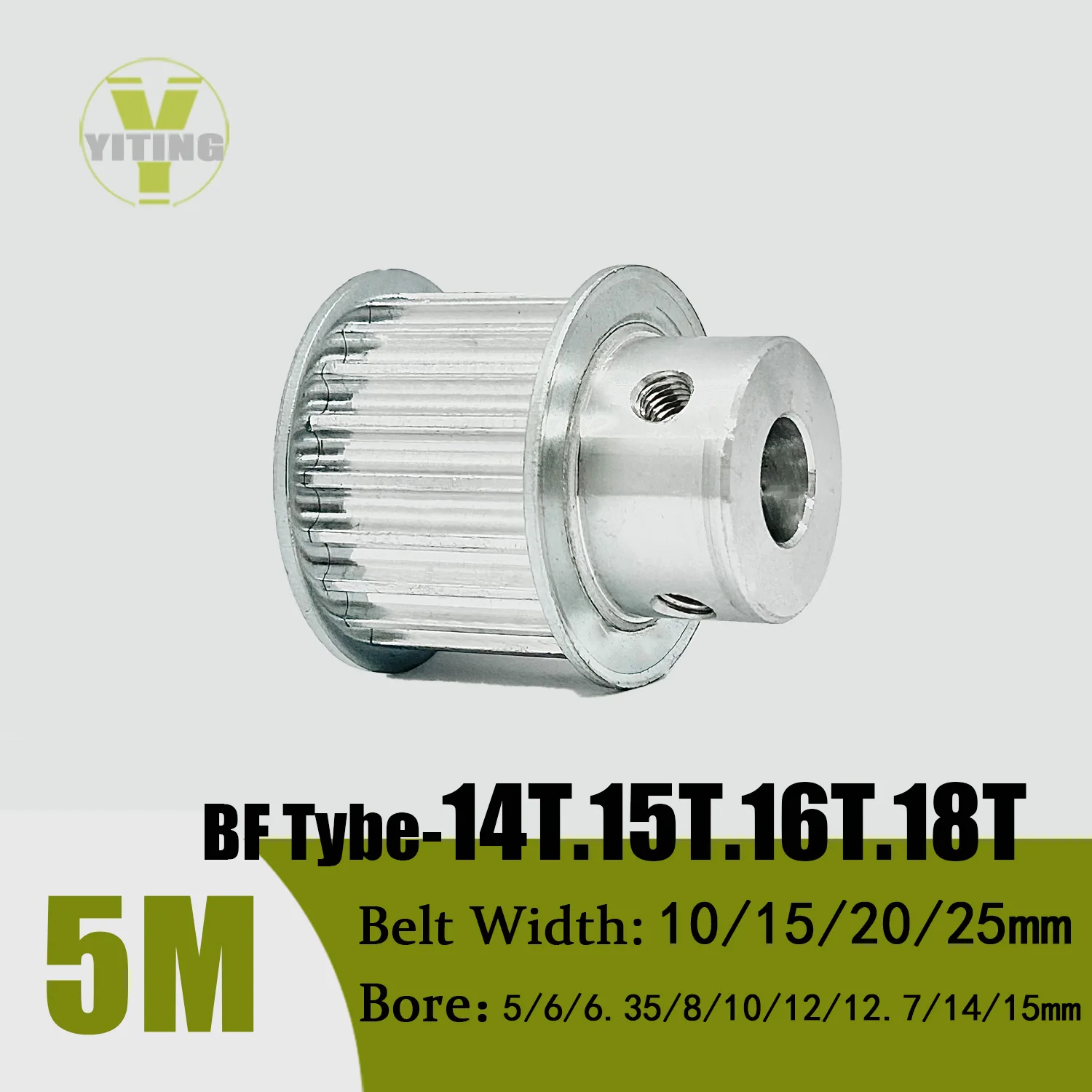 

HTD5M 14T.15T.16T.18T Шкив ГРМ BF Ширина ремня 10/15/20/25 мм Отверстие 5/6/6,35/8/10/12/12,7/14/15 мм