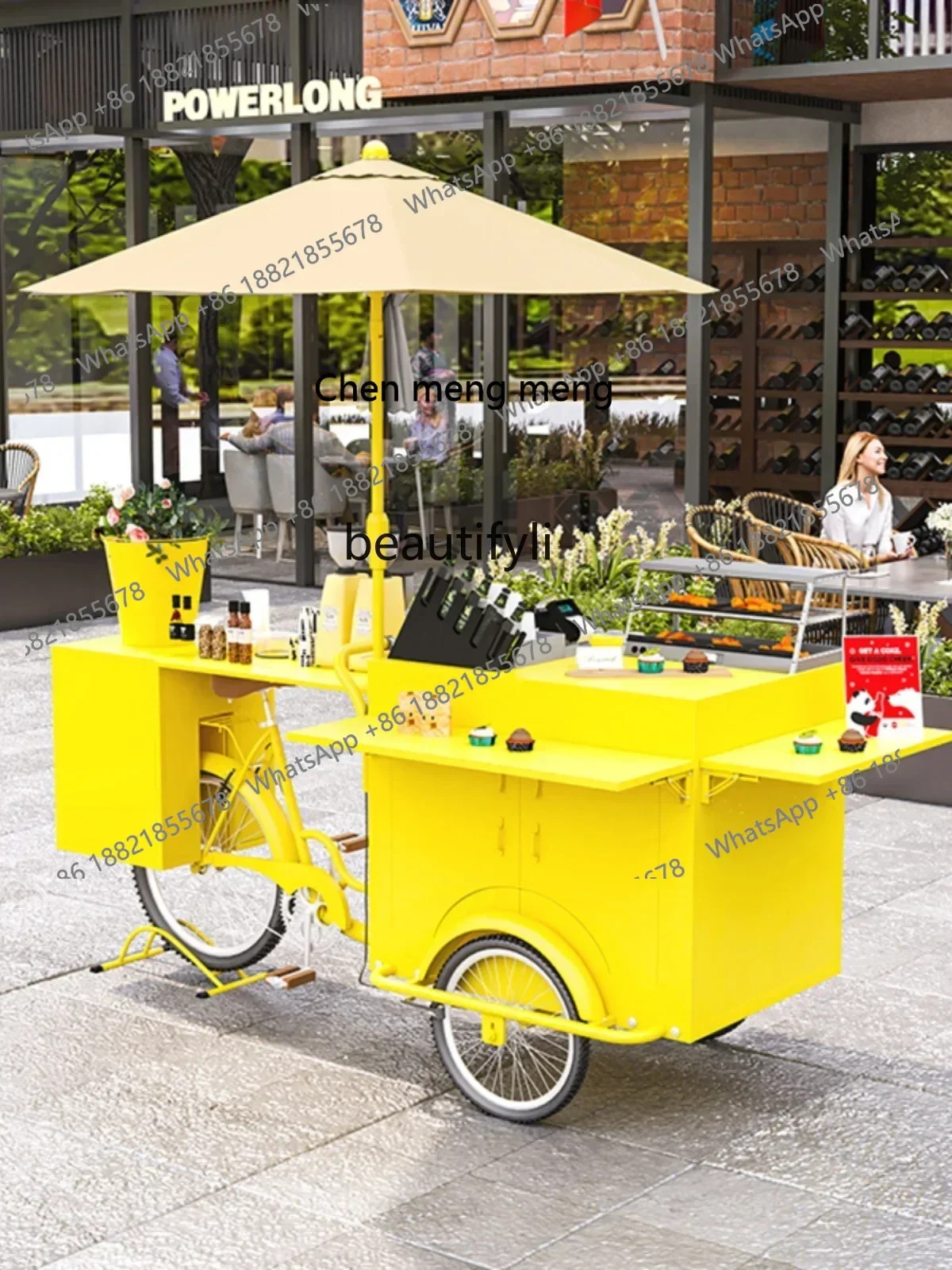 Multifunctional dining car Mobile snack market Mobile car stall trolley
