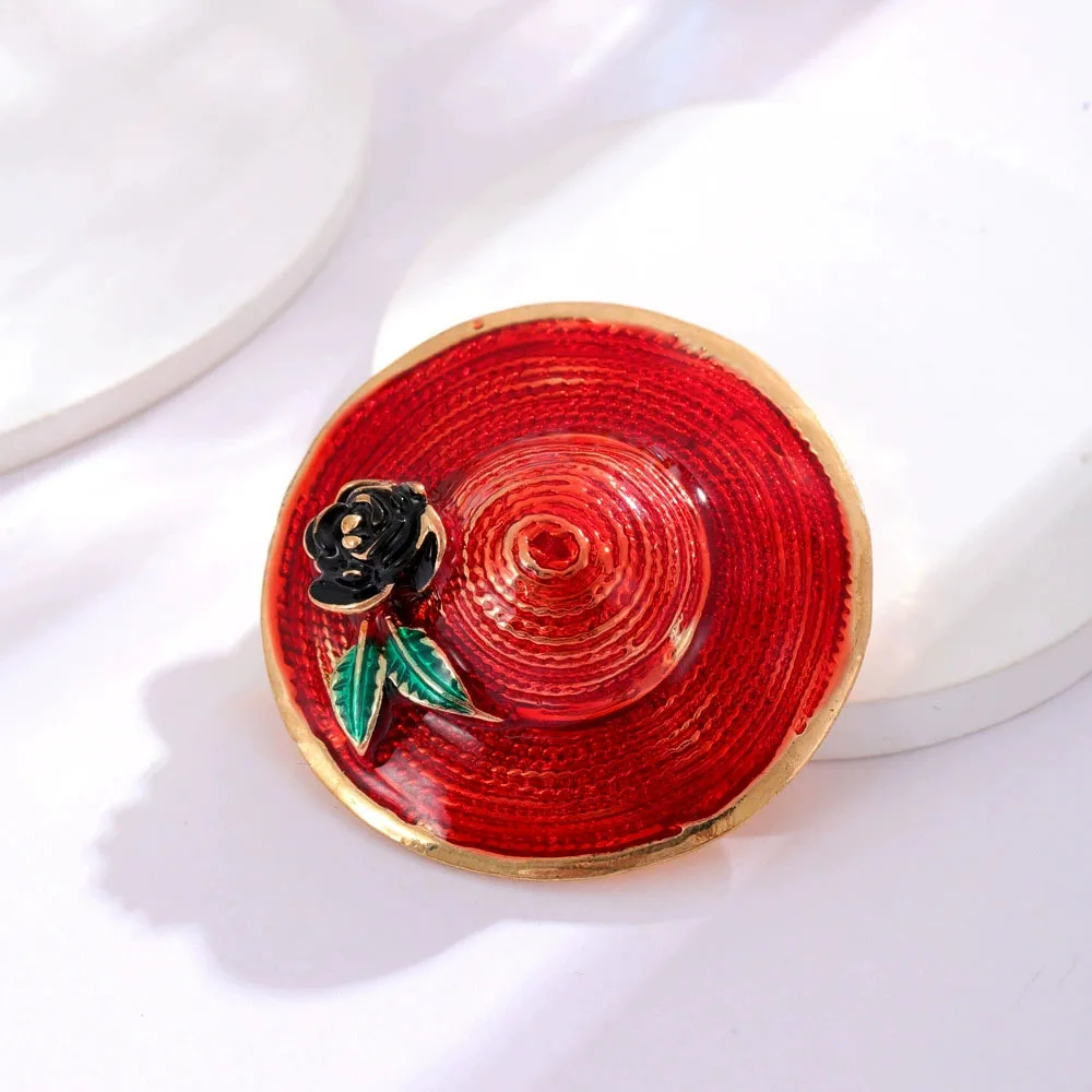 New hat design brooch Straw hat beach hat pin for men and women Daily travel party wear Gifts for friends