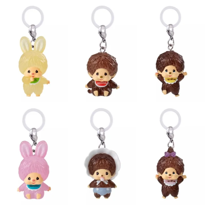 

Оригинальные игрушки Bandai Gashapon, 6 шт., аксессуары Мончичи 2, коллекционные модели, украшения, подарок для детей