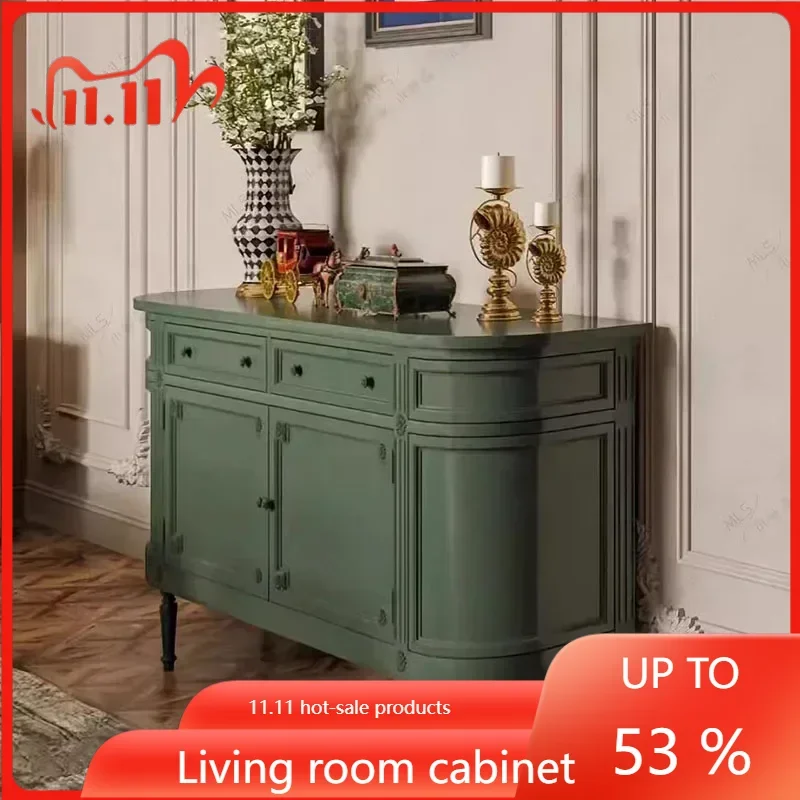 Living Room Cabinet Vintage Nordic Green Home Organization Cabinets Wooden Drawer Szafki Do Przedpokoju Furniture Bedroom