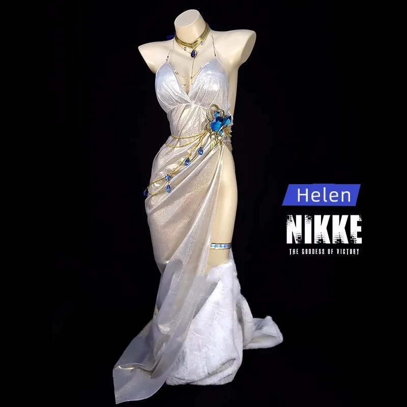 NIKKE-Costume de Cosplay de la Déesse de la VicQuantité pour Femme, Robe de Soirée Sexy, Halloween, Carnaval