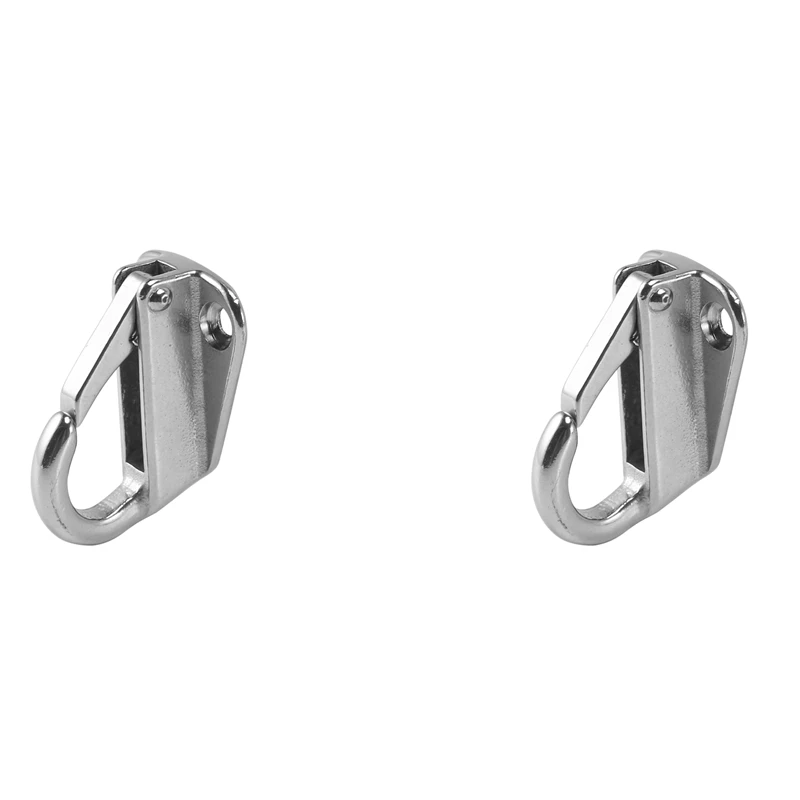 Marine Boat Fender Hooks Stainless Steel Spring Snap Type Fender Fending Hook Hanger 2 Pcs