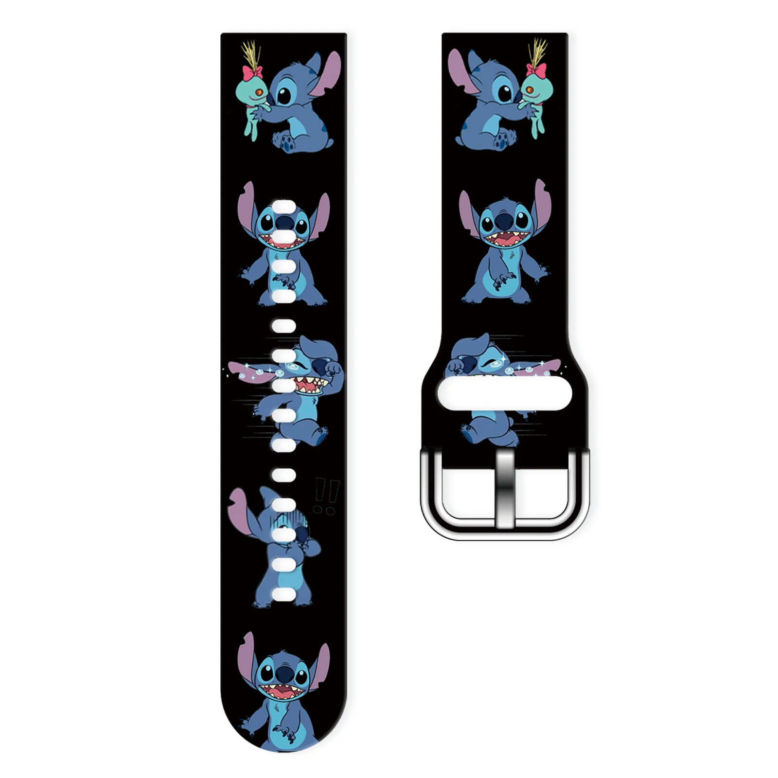 

20mm Disney Carton Printed Strap for Samsung Galaxy Watch 7/6/5 40mm 44mm Band Replaceable Bracelet 22mm for Xiaomi Amazfit Band