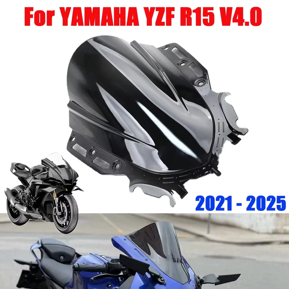 

Motorcycle Accessories Windshield Wind Screen Deflector Windscreen Sun Visor For YAMAHA YZF R15 V4.0 2021 - 2025 2023 2024 R15M