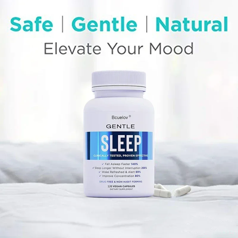 Adult Sleep Supplement Melatonin 5mg, with Magnesium Glycinate, Valerest & Ashwagandha for Sleep, Non-Addictive Sleep Supplement