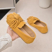 AIYUQI Women's Flat Shoes Genuine Leather 2026 New Tassel Women's Loafers Large Size Ballet Mary Jane Shoes For Women - Image 5