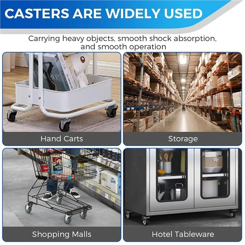 FYBL-Pack Of 28 Swivel Castors With Brakes 25Mm Furniture Castors Small Load Capacity 112 Kg Transport Castors 360 Degree