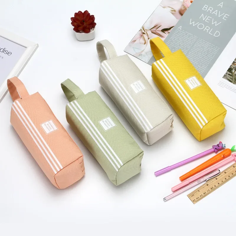 Macaron color Super Large Capacity Pouch Stationery Back To School Pencil Case School Pen Case Supplies Pencils