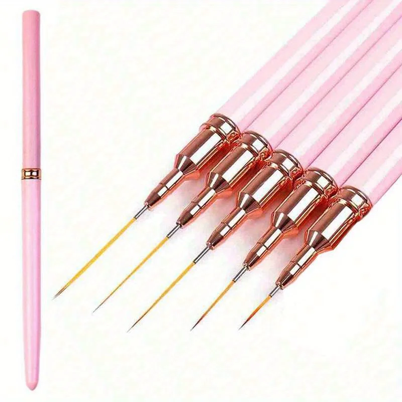 Nail Art Liner Pinsel Set längliche Linien Streifen Zeichnung UV Gel Malerei Nagel Design Stift profession elle Maniküre-Tool