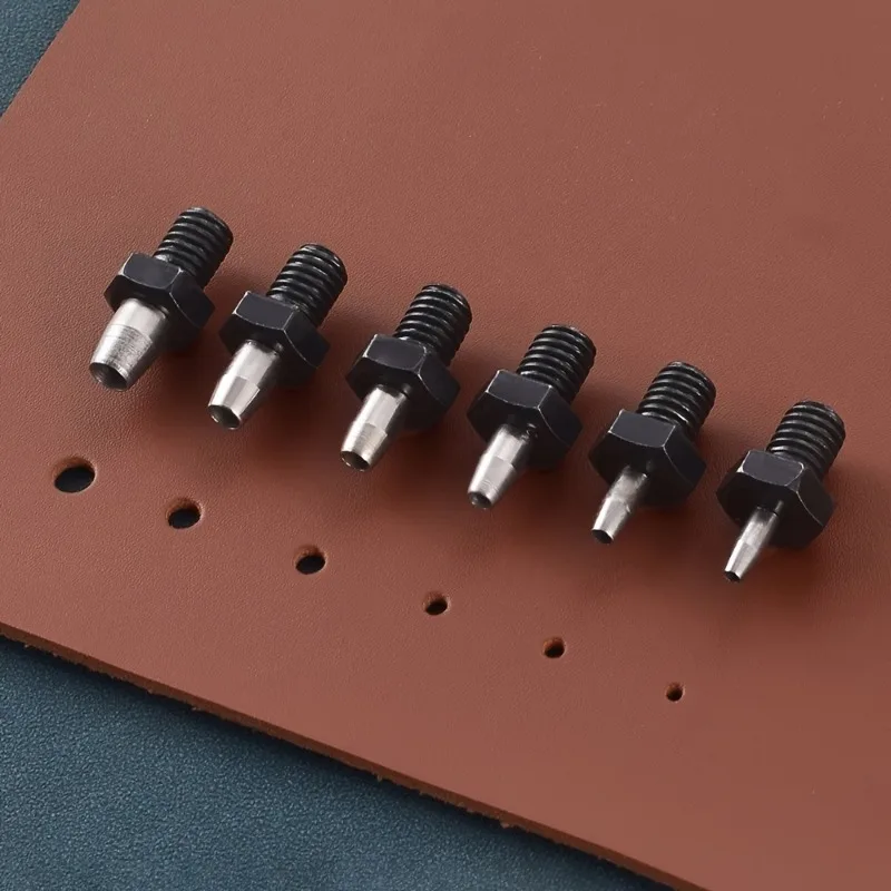 Lederstanzer-Set, 8-teilig, manuelles rundes Locher-Werkzeug aus Stahl für dicke Ledergürtel, Riemen – DIY-Bastelzubehör